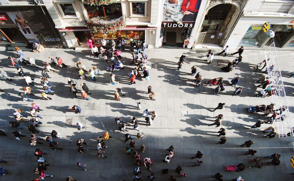 Istiklal Avenue of Istanbul hosts more then three million people everyday